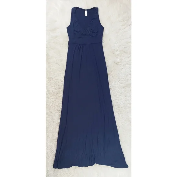 Loveappella Dresses | New Loveappella V-Neck Knit Maxi Dress | Color: Blue | Size: Xs | Blushwithluv's Closet Loveappella Dresses | New Loveappella V-Neck Knit Maxi Dress | Color: Blue | Size: Xs | Blushwithluv's Closet